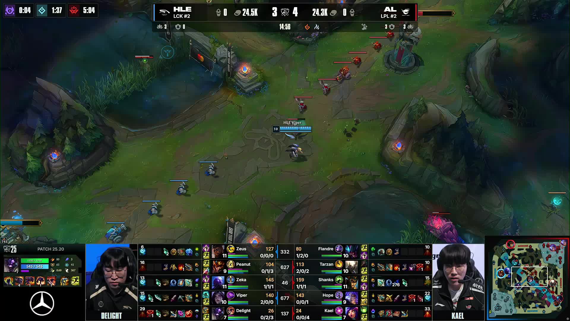 Anyone's Legend 对阵 Bilibili Gaming 争夺 LPL 2025 第二分区总决赛名额